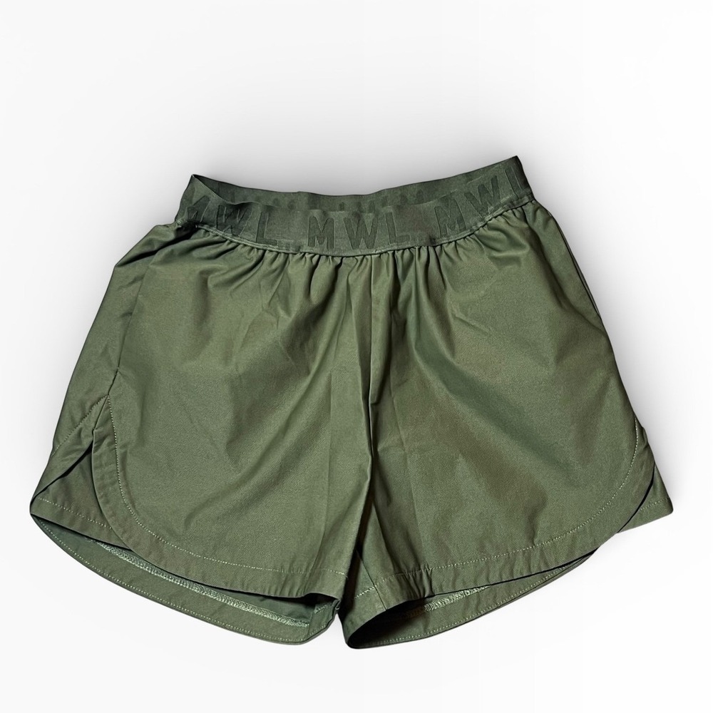 Madewell MWL Womens XS Olive Green Active Shorts Allways Pull On Tennis Gym Fit